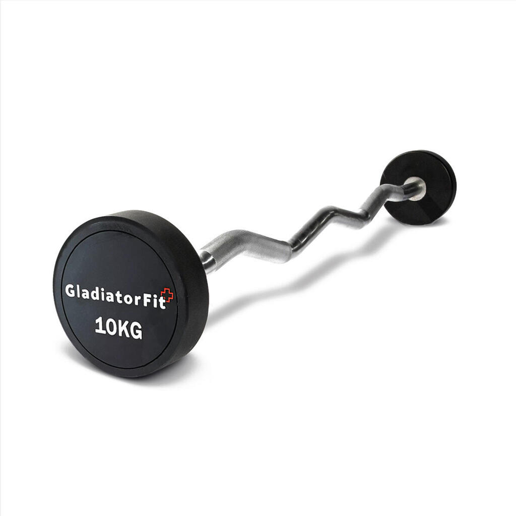 Long Curl Rubber Dumbbell