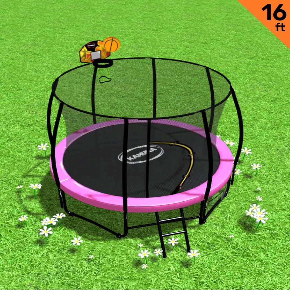 Trampoline Kahuna with Basketball Set