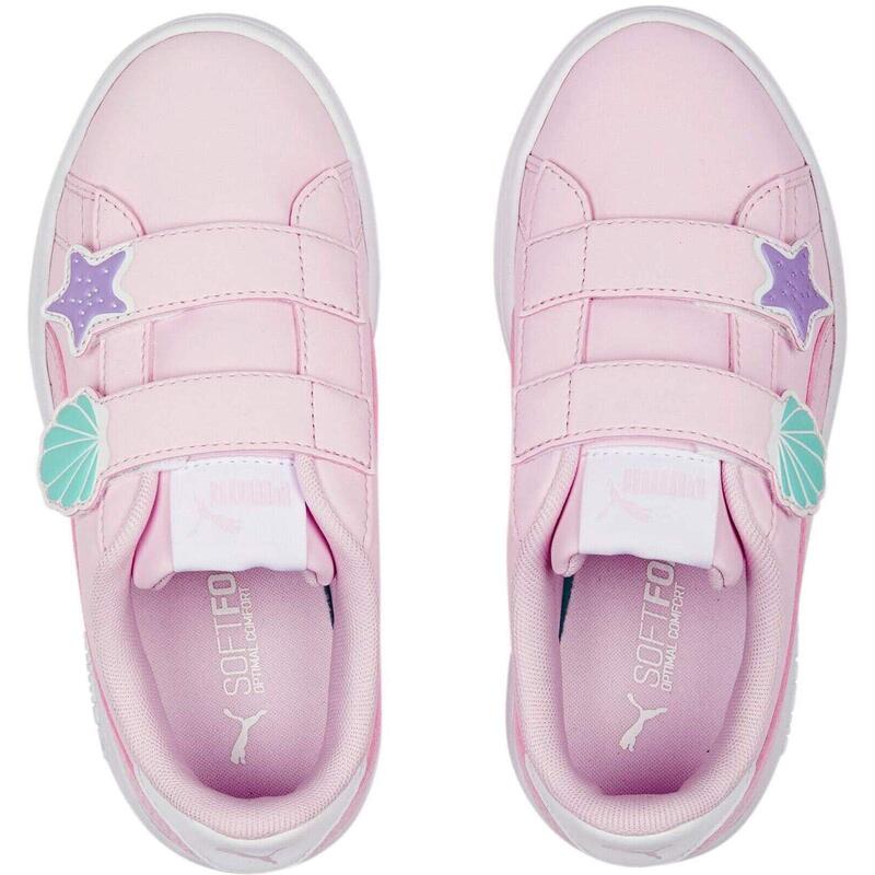 Baskets Puma Smash v2 Mermaid, Rose, Enfants