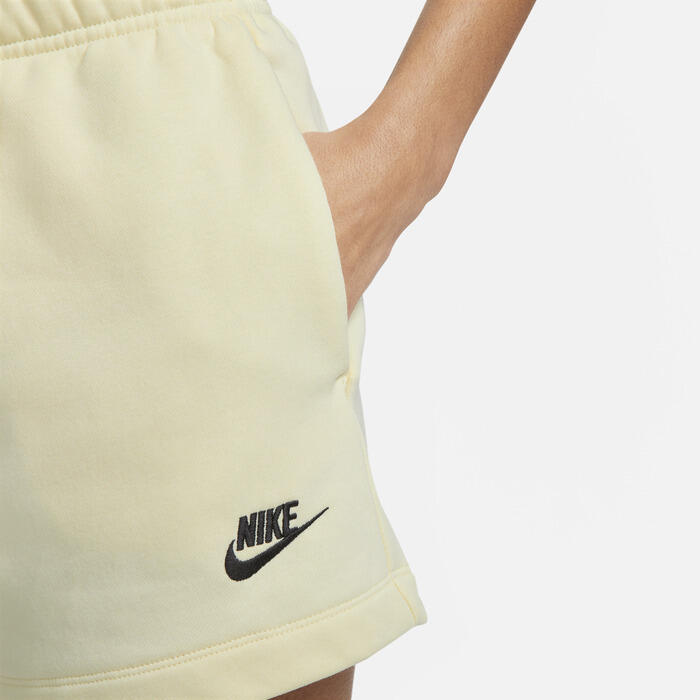 Pantalones cortos Nike Sportswear Club Fleece, Beige, Mujer