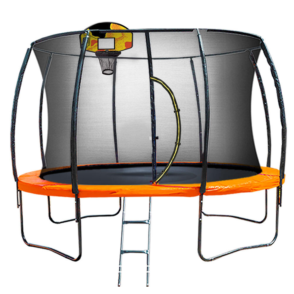 New Kids Gift Trampoline Free Safety Net Spring Pad Mat With Basketball