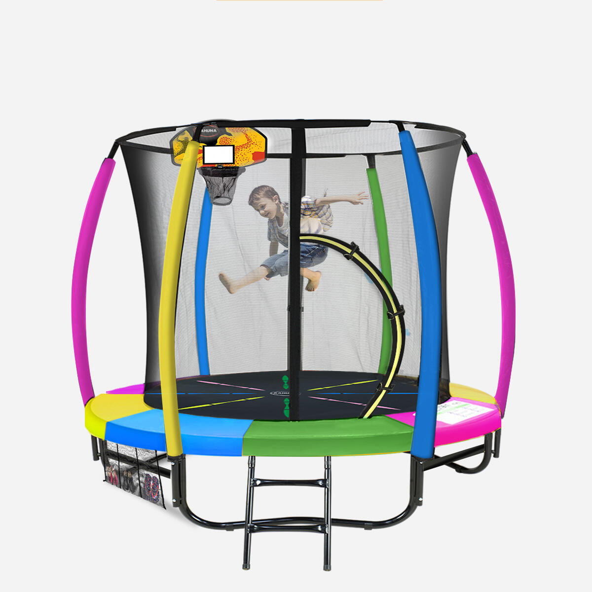 Kahuna Trampoline with Basketball Set