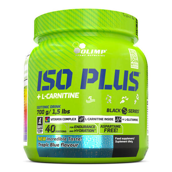 Boisson isotonique - Iso Plus Powder - Bleu Tropique 700g