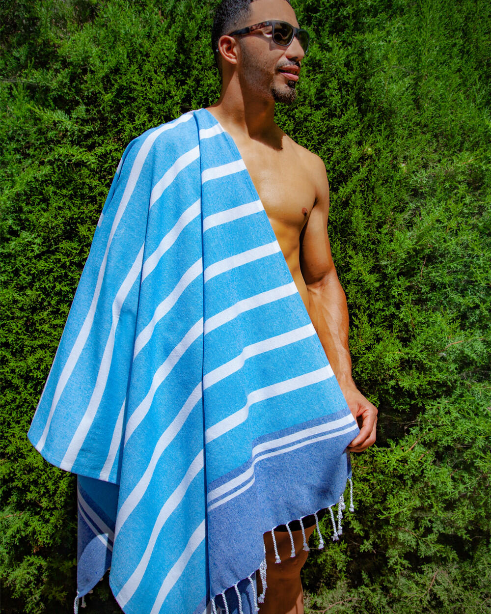 FOUTA C BLEU 3/4