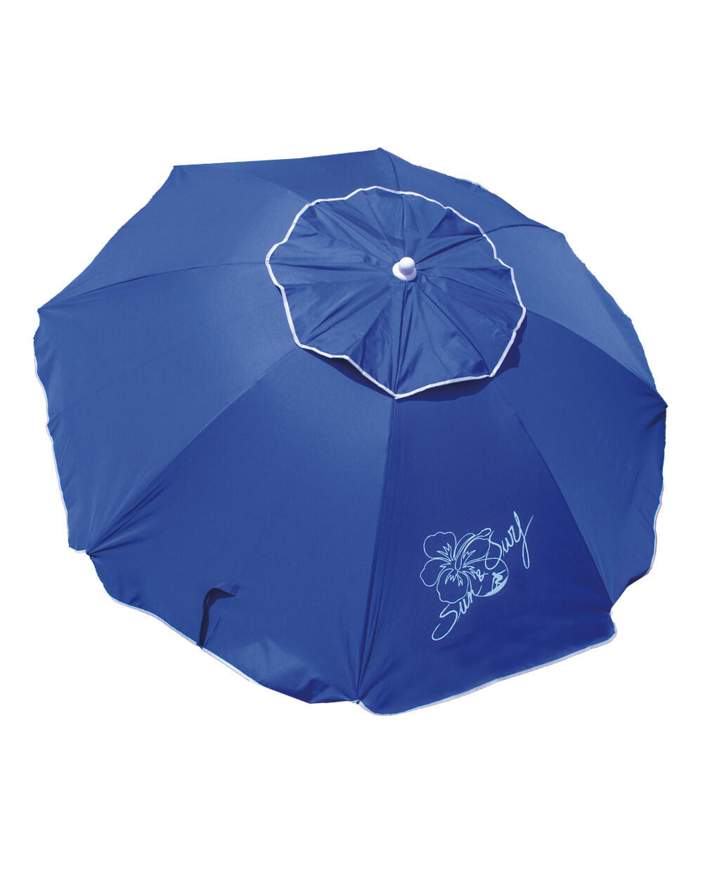SUN & SURF PREMIUM STRANDPARASOL MET VENTILATIE EN ZONWERING UPF50+ 180CM
