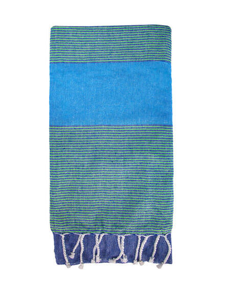 FOUTA D BLEU + VERT - DOUBLE