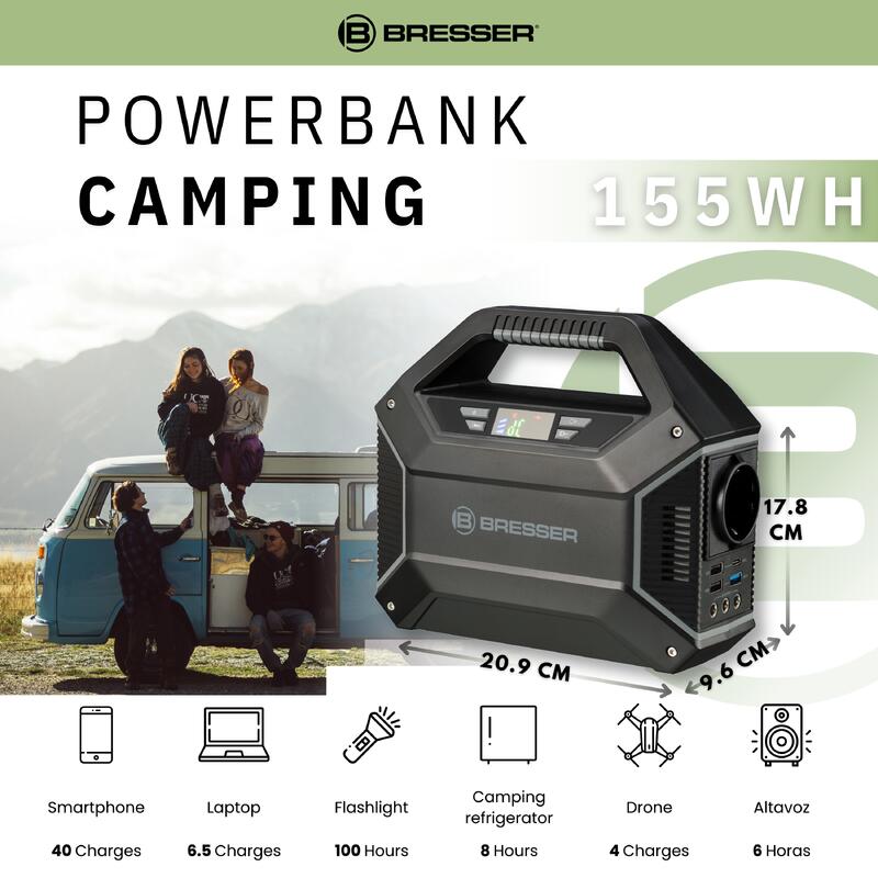 Batteria portatile 155W POWERBANK-Potente e leggera,Campeggio,Viaggio,Astronomia