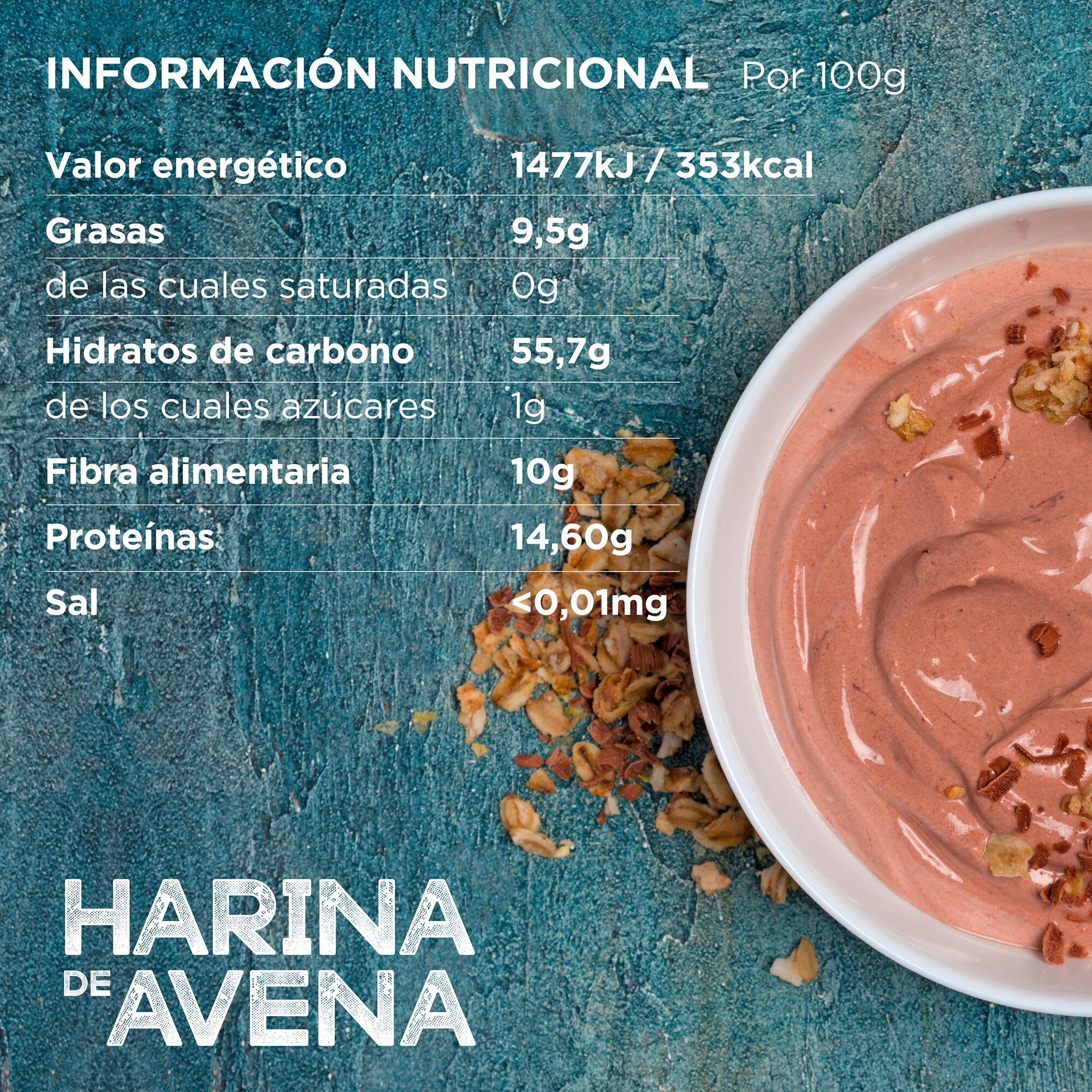 Harina Avena Sabor Cookies Sport Live - Sin azúcares añadidos - 1Kg - DRASANVI 5/6