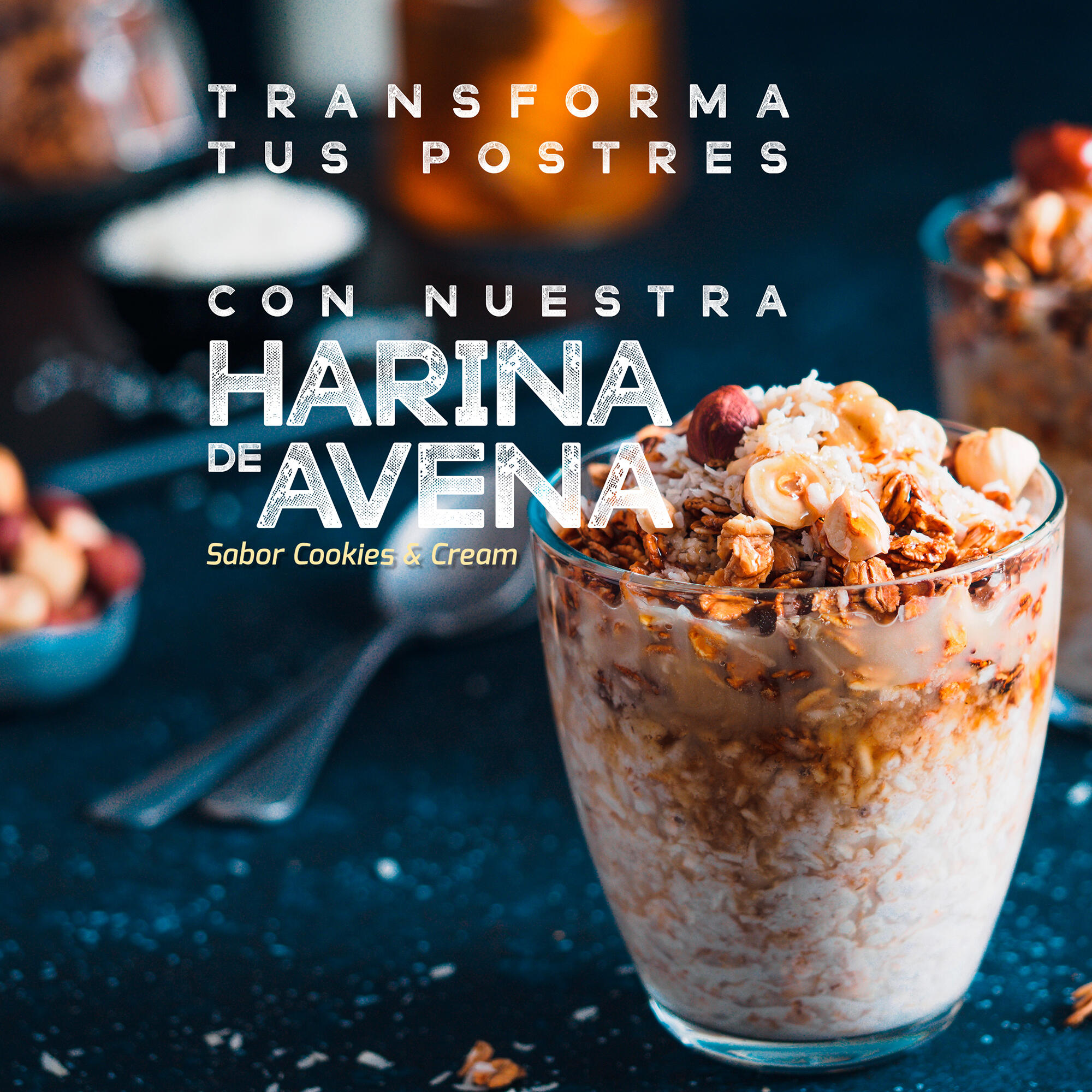Harina Avena Sabor Cookies Sport Live - Sin azúcares añadidos - 1Kg - DRASANVI 6/6
