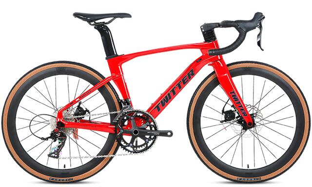 Freedom Disc Carbon Fiber 24 Wheel Road Bike Red RS 22S