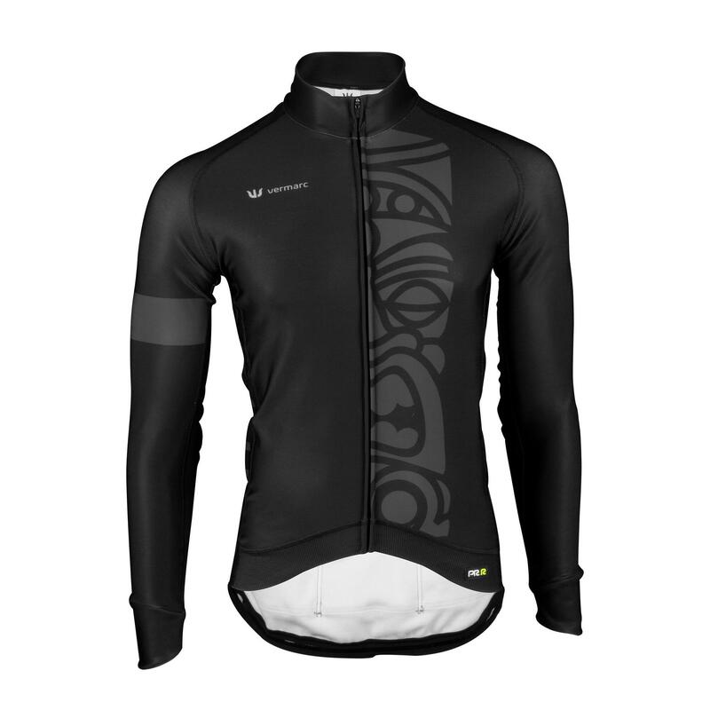 Vermarc Indy Fietsshirt Lange Mouw PR.R Heren Zwart