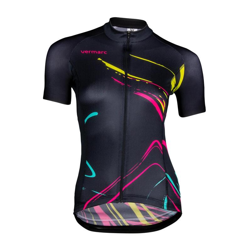 Vermarc Ink Fietsshirt Korte Mouwen SP.L Aero Dames Zwart