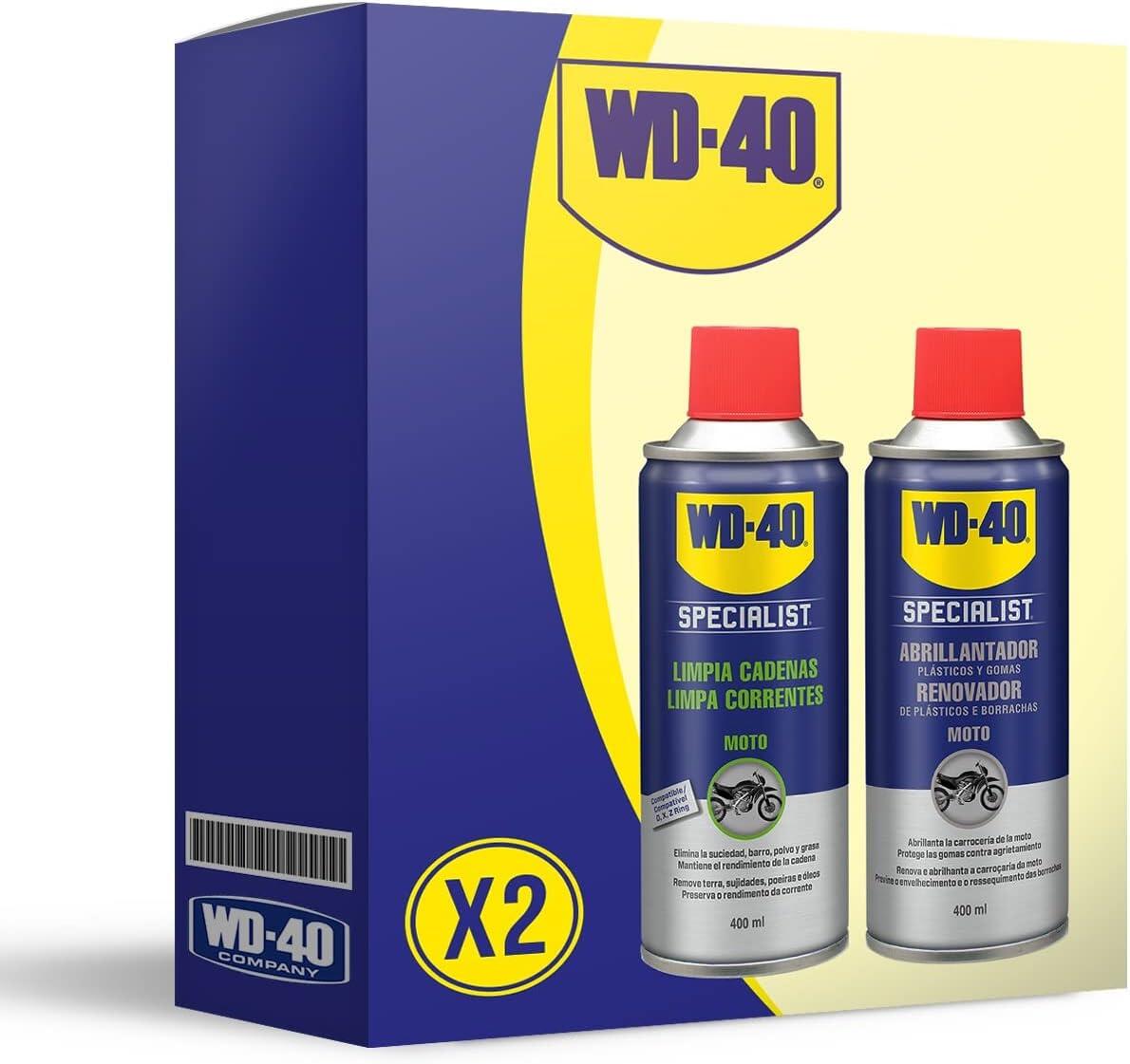 Pack mantenimiento Moto Limpia cadenas y abrillantador silicona WD-40 3/3