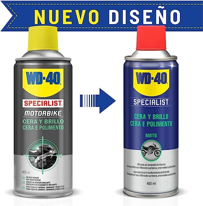 Pack mantenimiento Moto Cera y limpiador total WD-40 3/4