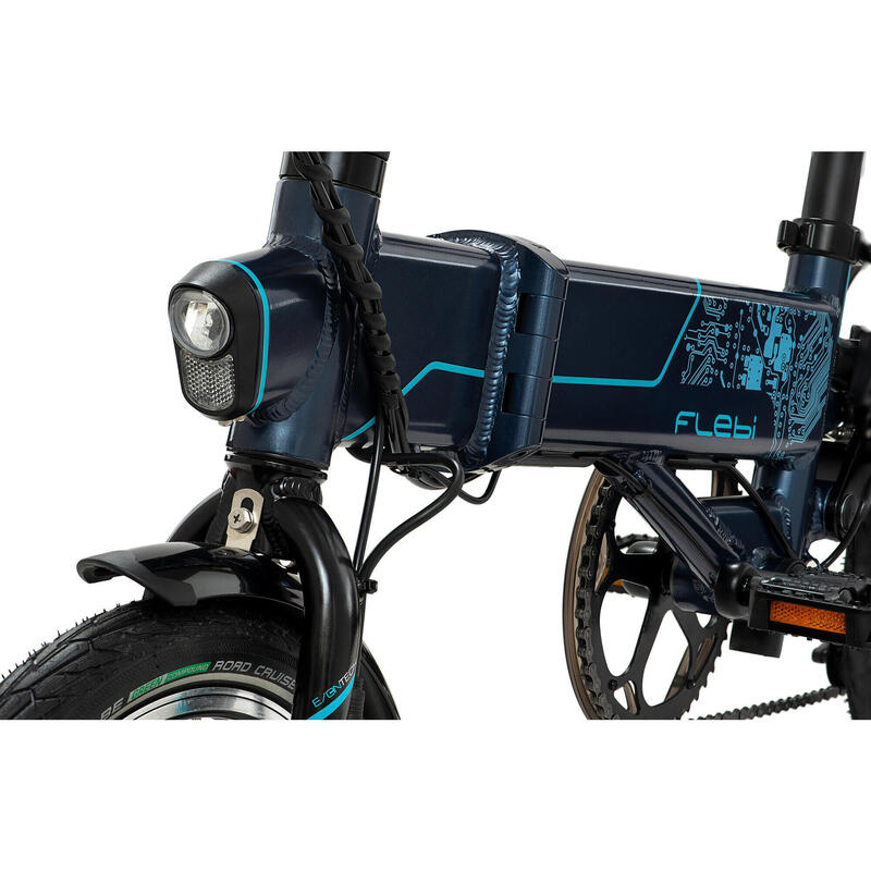 Elektryczny rower składany Supra 4.0+ Tech Navy | Koła 16” | Akumulator 14Ah