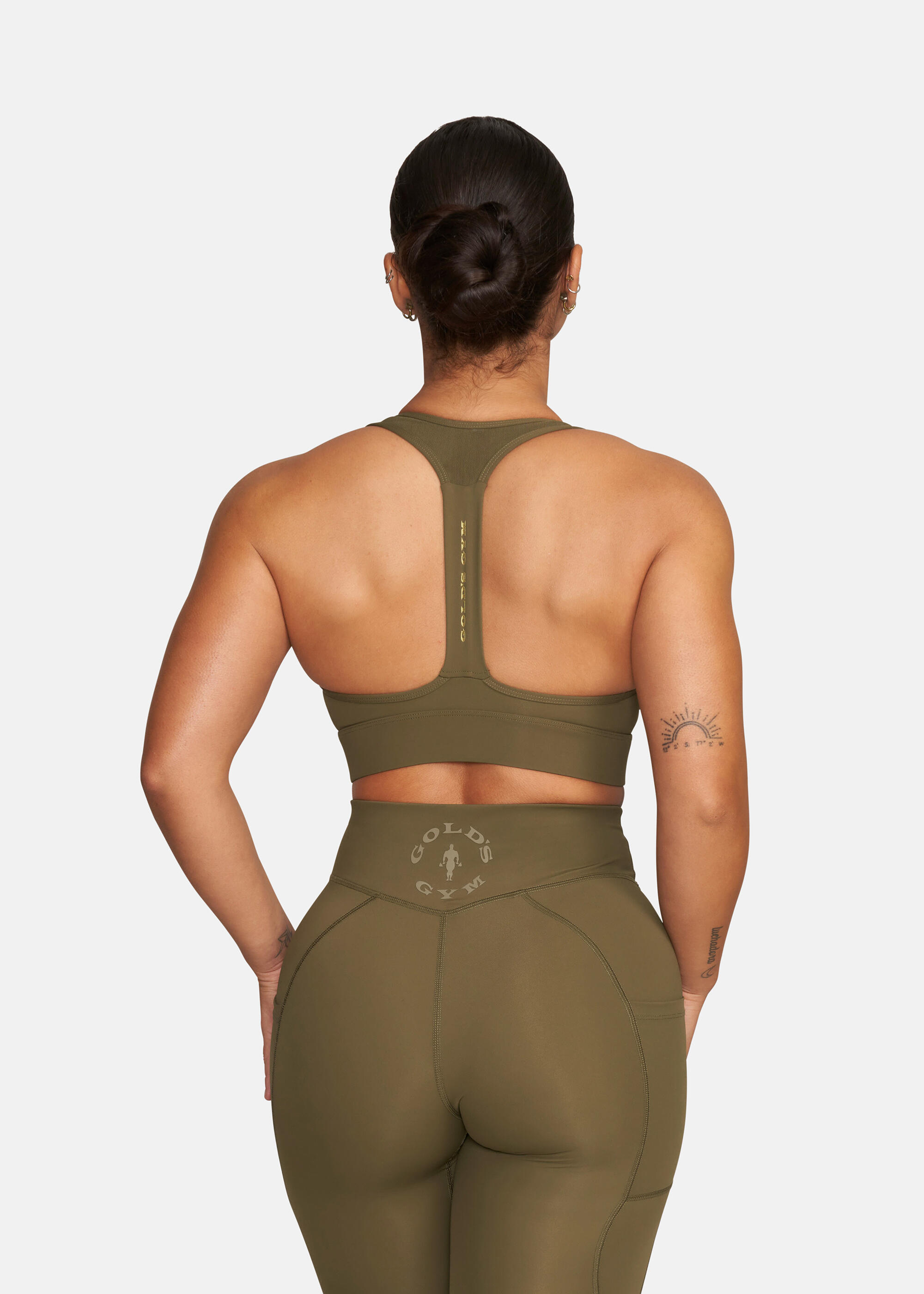 Brassière de sport NADIA kaki respirant séchage rapide respectueux de la peau 5/5