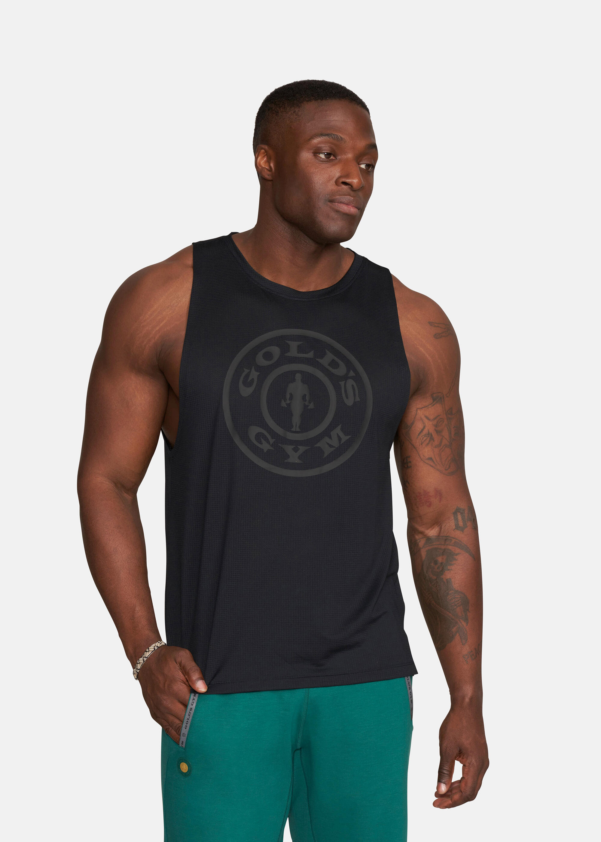 Canotta PIERCE nero GOLD S GYM Decathlon