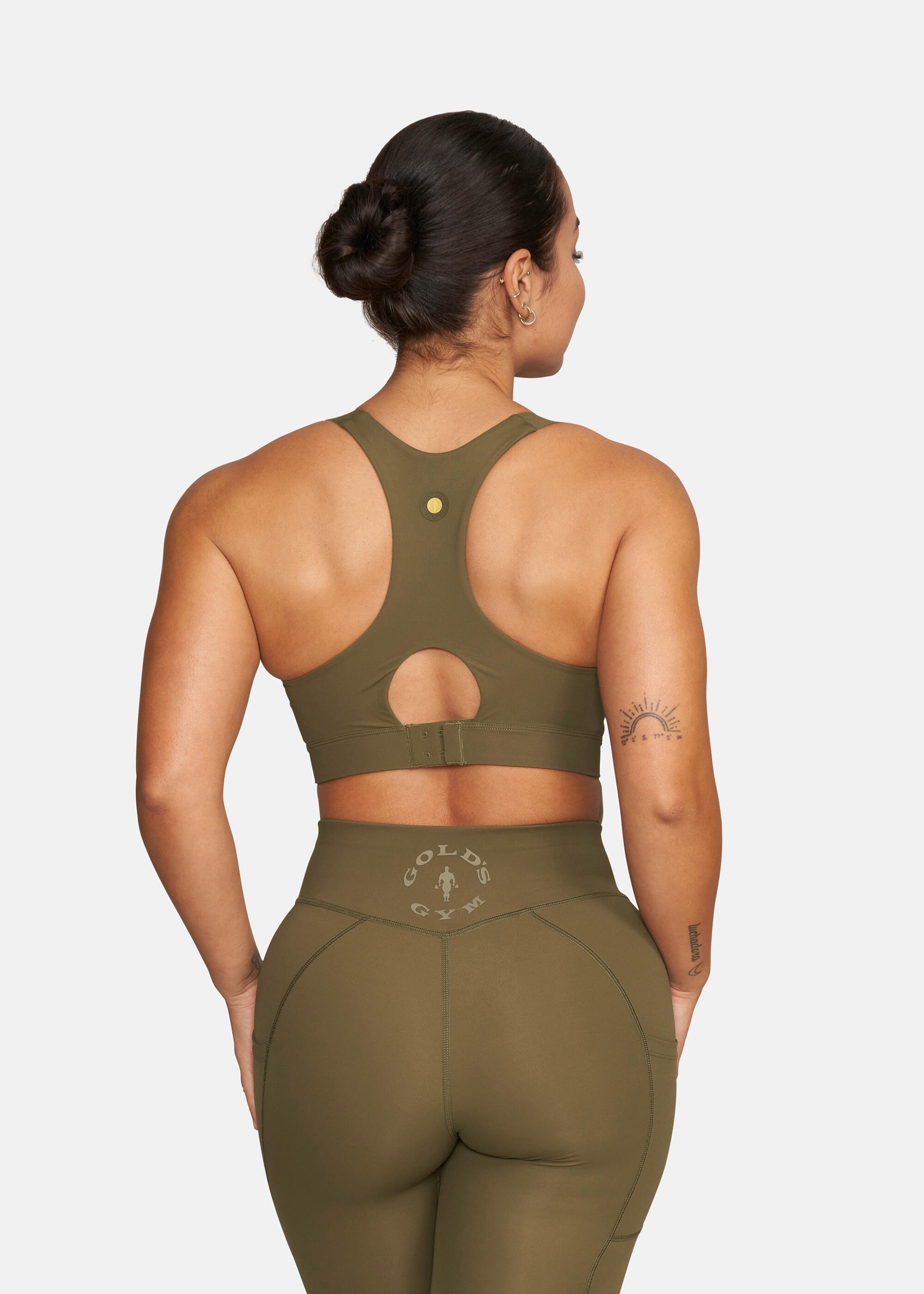 Brassière de sport  GEENA kaki respirant séchage rapide respectueux de la peau 5/5