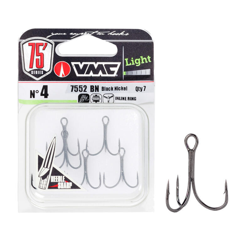 Ancla de pesca VMC Light Inline Treble Triple 7552BN