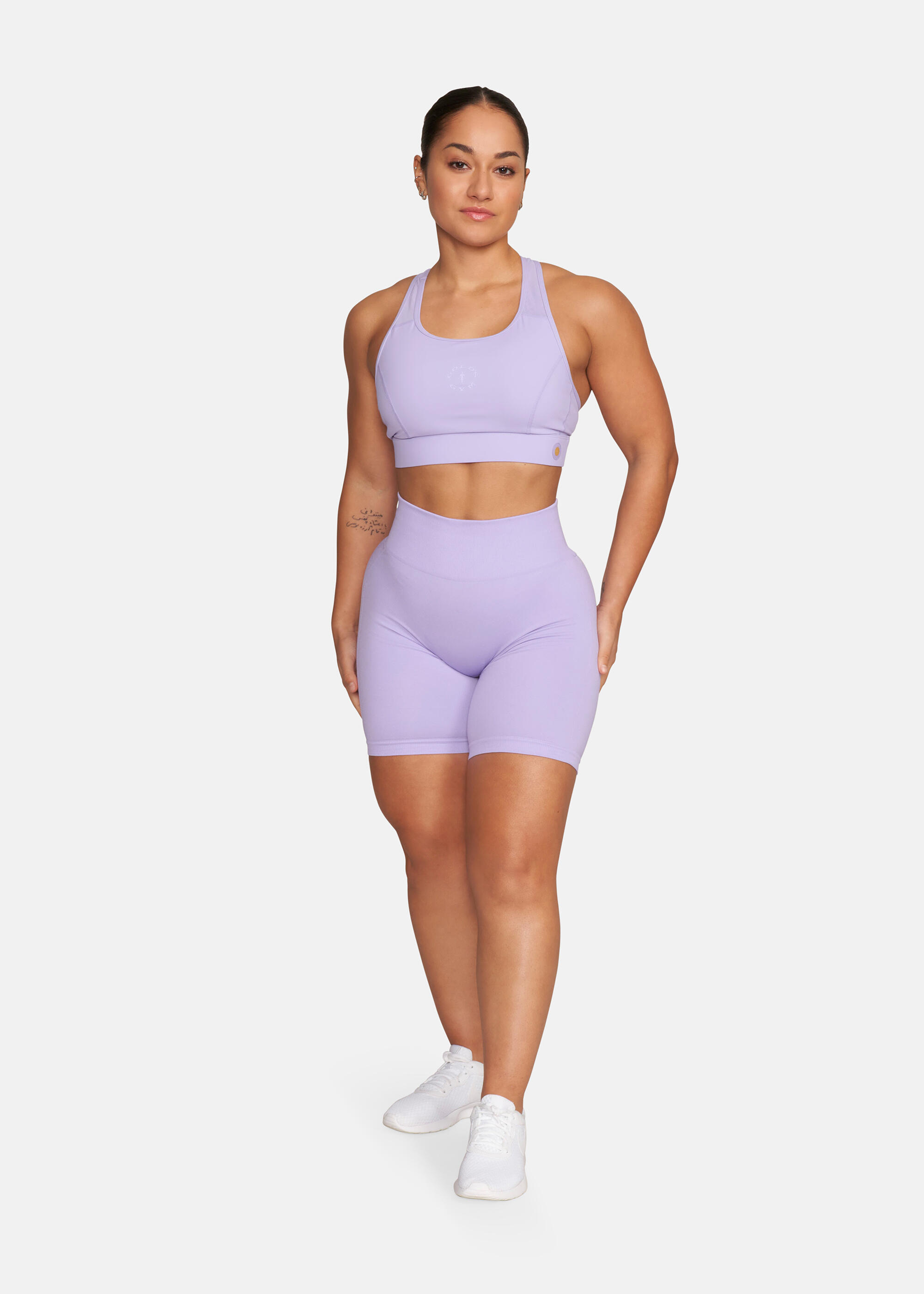 Korte broek MICHELLE gevlekt lila ademend 4/5