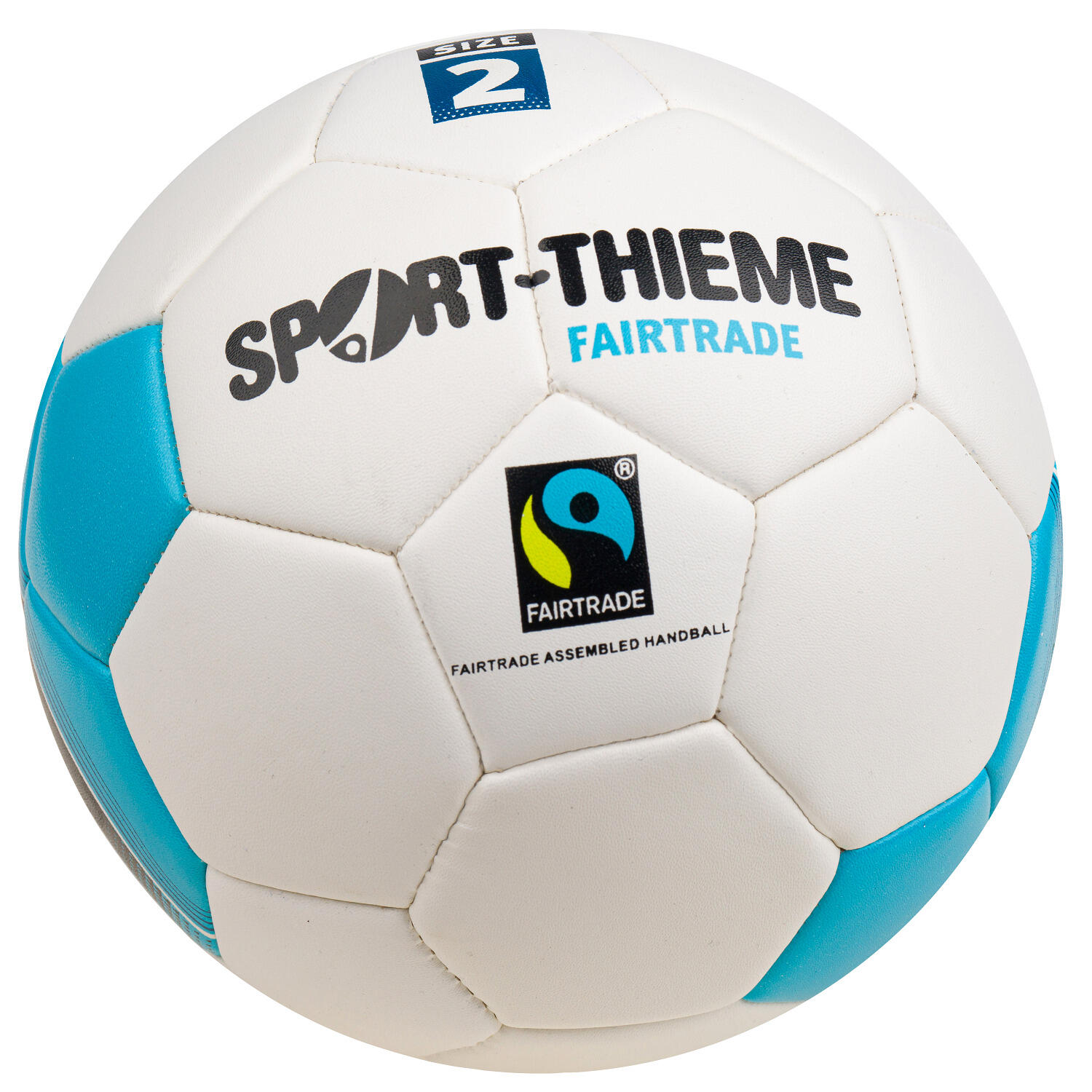 Handball Fairtrade Größe 2 Handball Unisex Weiß-Blau 2/4