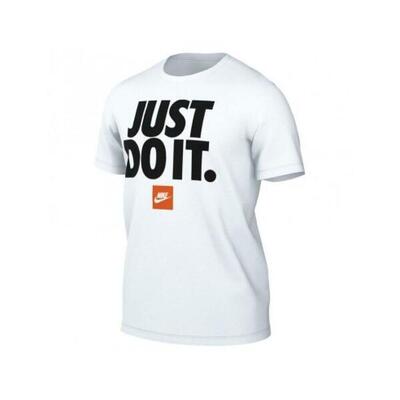 Heren-t-shirt met korte mouwen nike jdi verdiage dz2989 100 wit
