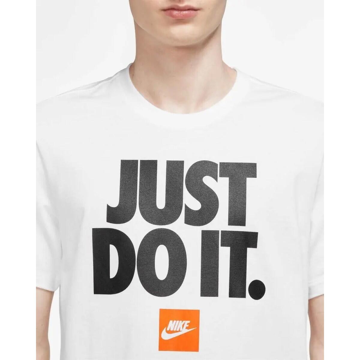 Herren Kurzarm-T-Shirt Nike JDI VERDIAGE DZ2989 100  Weiß 3/4