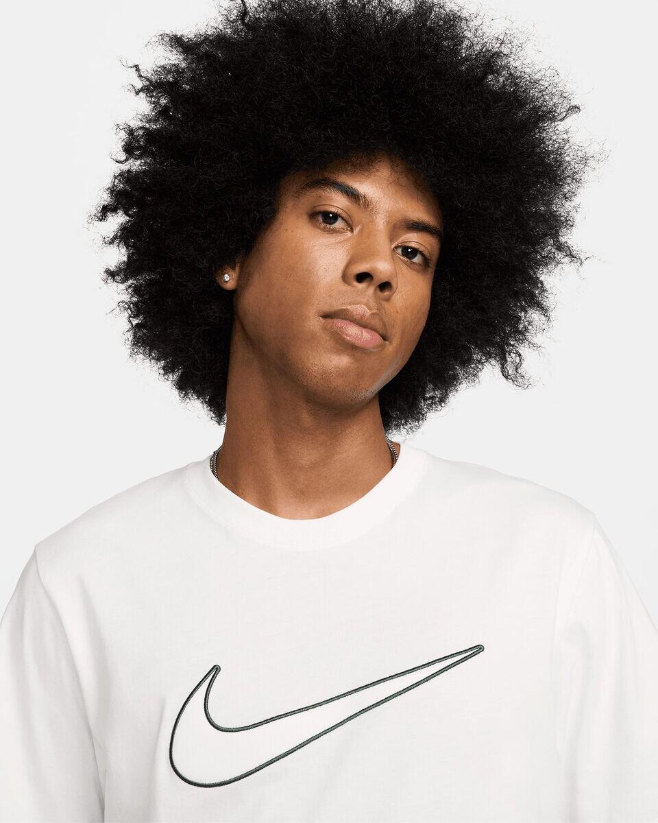 T-shirt uomo nike big swoosh - bianco 3/5