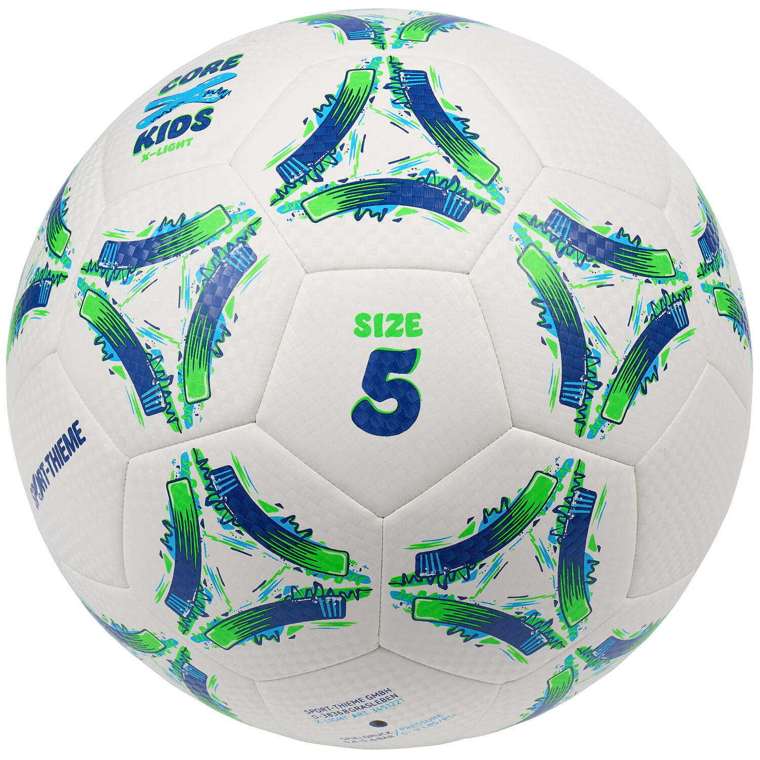 Fußball CoreX Kids X-Light Größe 5 Fussball Unisex Weiß-Grün-Blau 2/5