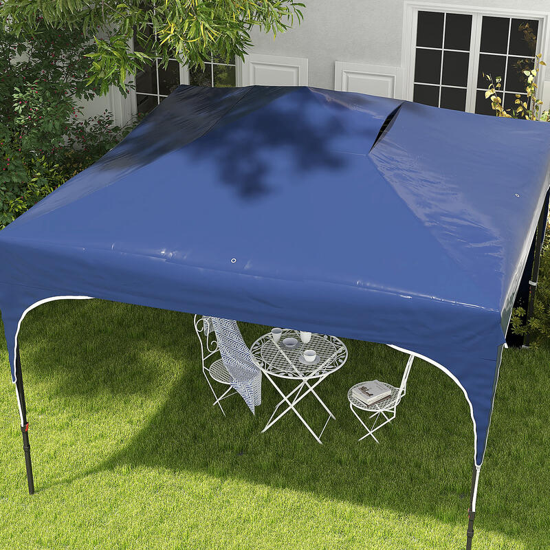 Carpa Plegable Outsunny 300x300x265 cm Azul