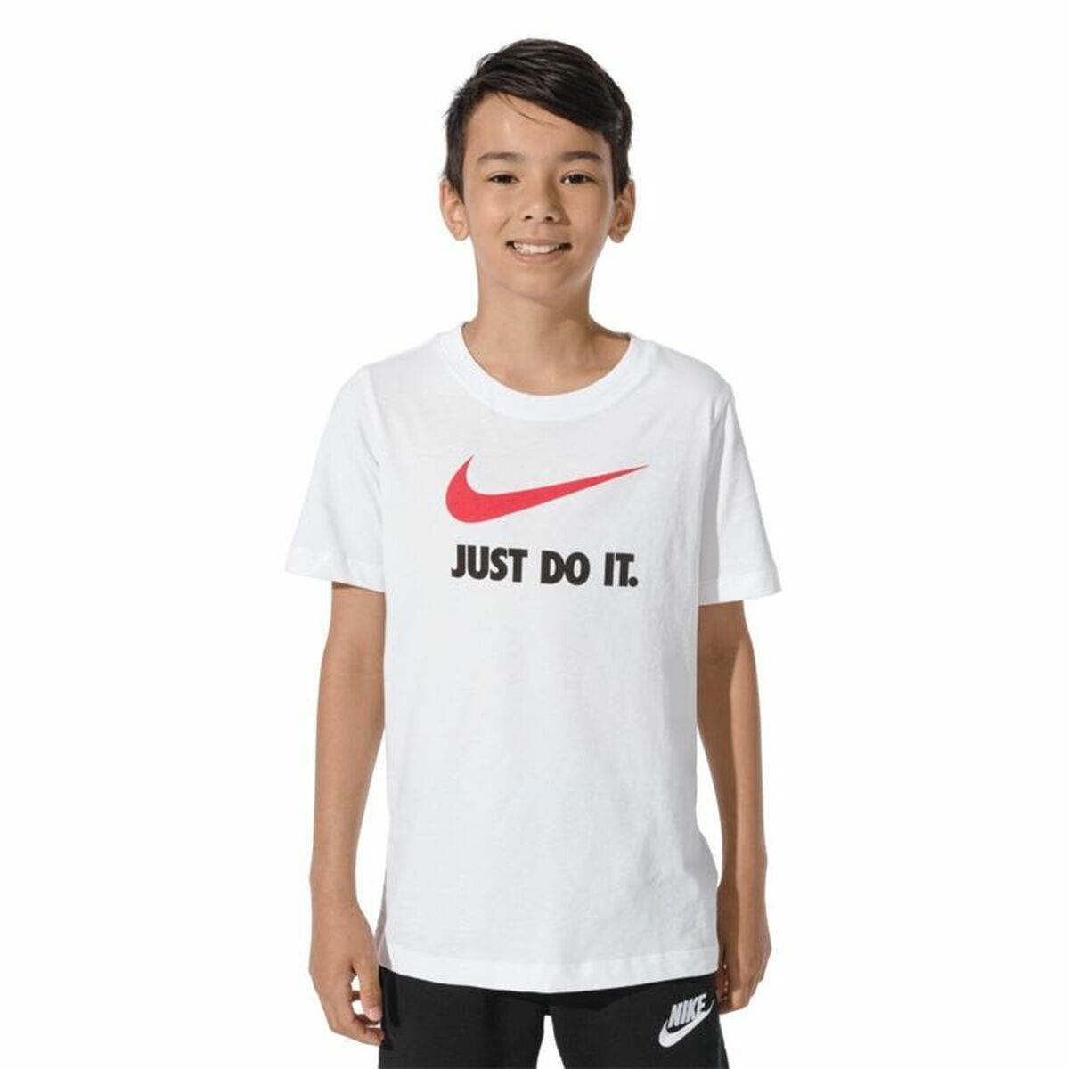 Camiseta de Manga Corta Infantil Nike Sportswear Blanco 3/5