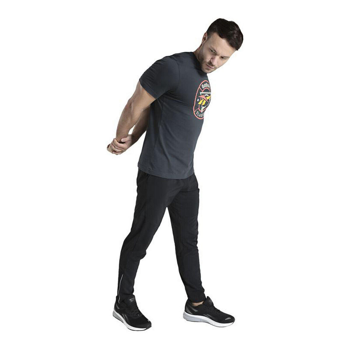 Camiseta de Manga Corta Hombre Reebok  Classic Trail Negro 5/5
