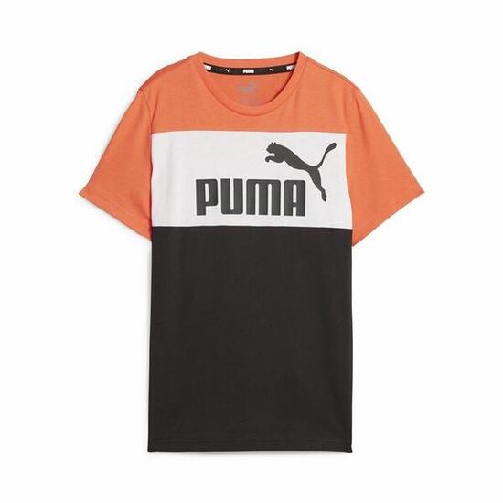 T shirt à manches courtes Enfant Puma Ess Block Noir