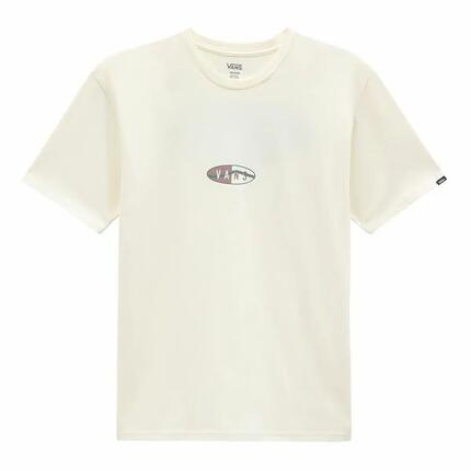 Herren Kurzarm-T-Shirt Vans Oval Team Antique Warmes Weiß