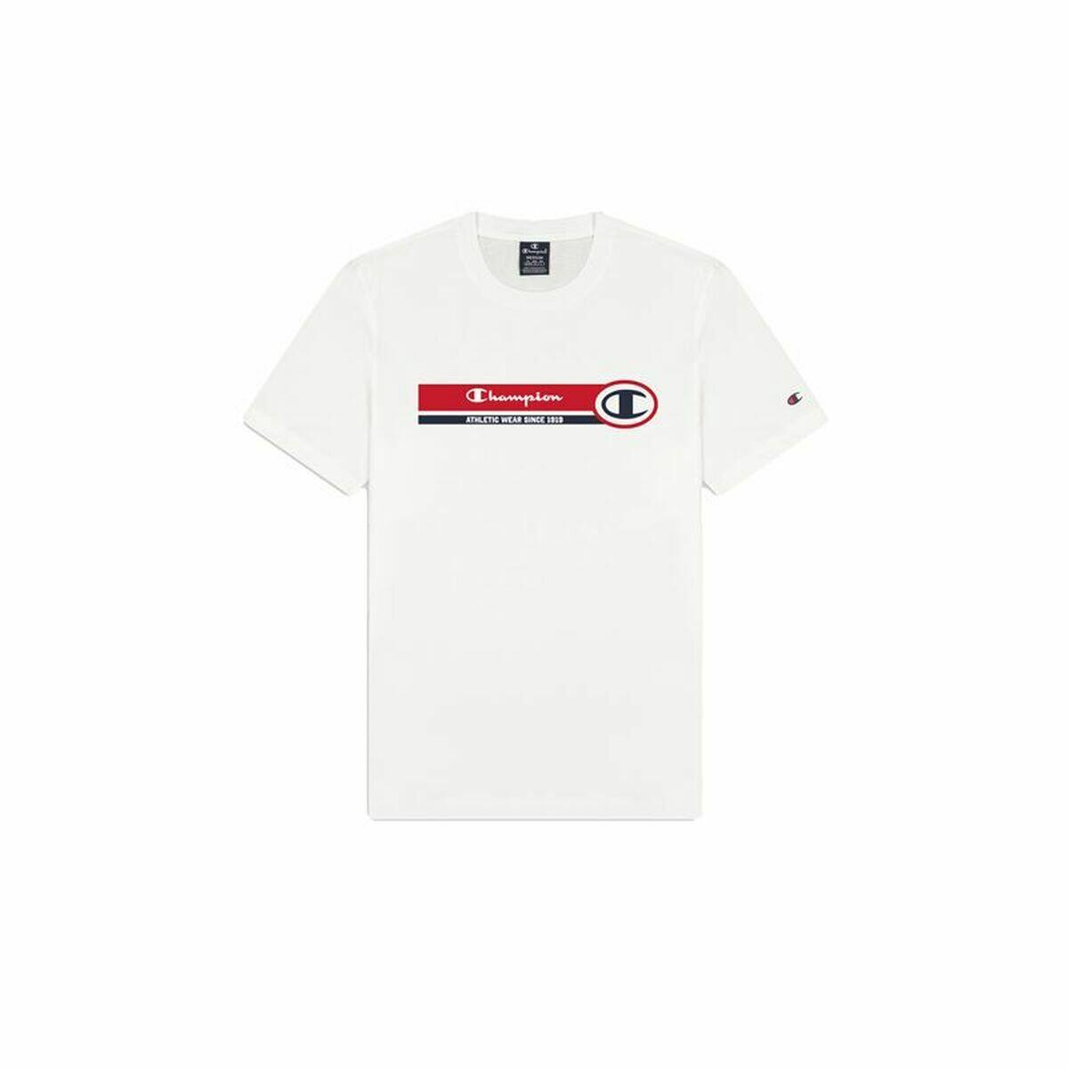Camiseta de Manga Corta Hombre Champion Crewneck Blanco 2/5