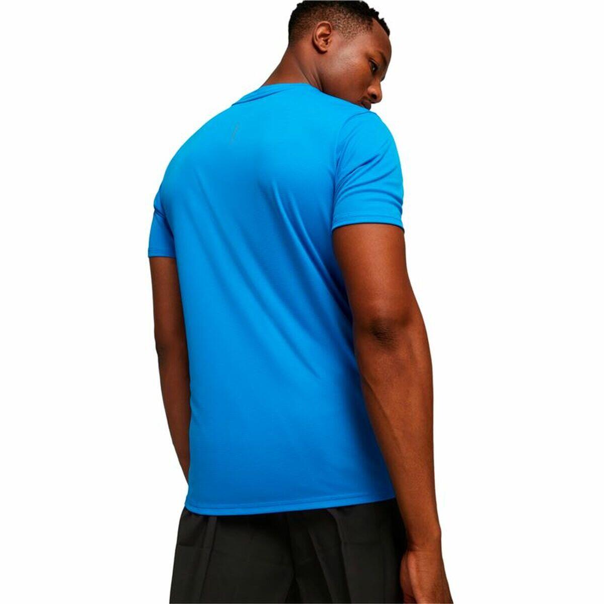 Maglia a Maniche Corte Uomo Puma Run Favorite Ss Blu cielo 4/7