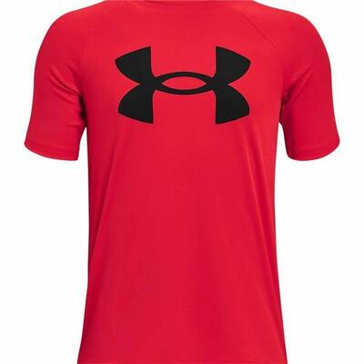 T-shirt met korte mouwen voor kinderen under armour tech big logo rood