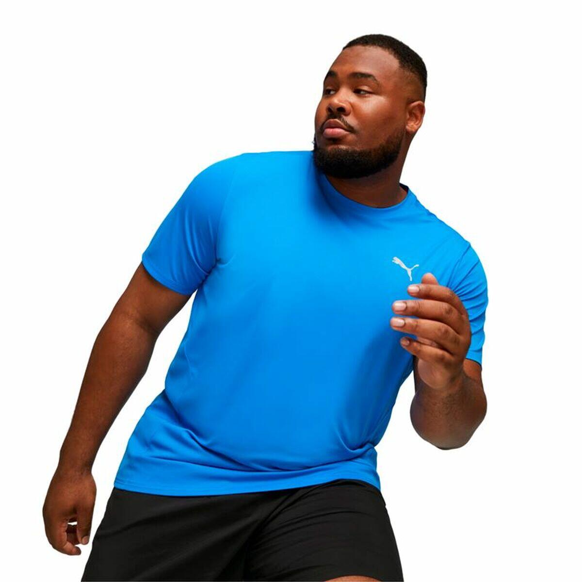 Maglia a Maniche Corte Uomo Puma Run Favorite Ss Blu cielo 3/7