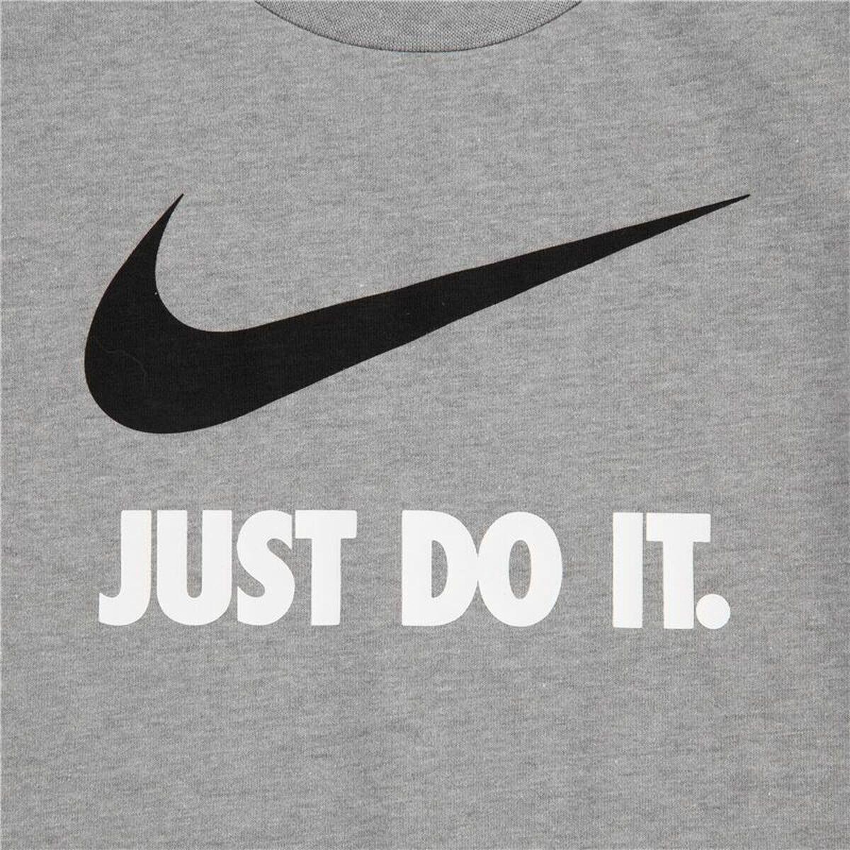 T-Shirt de Manga Curta Infantil Nike Swoosh Jdi Cinzento 3/5