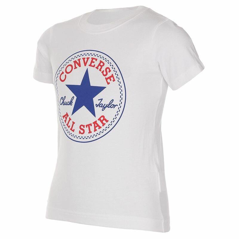 Camiseta de Manga Corta Infantil Converse  Core Chuck Taylor Patch  Azul