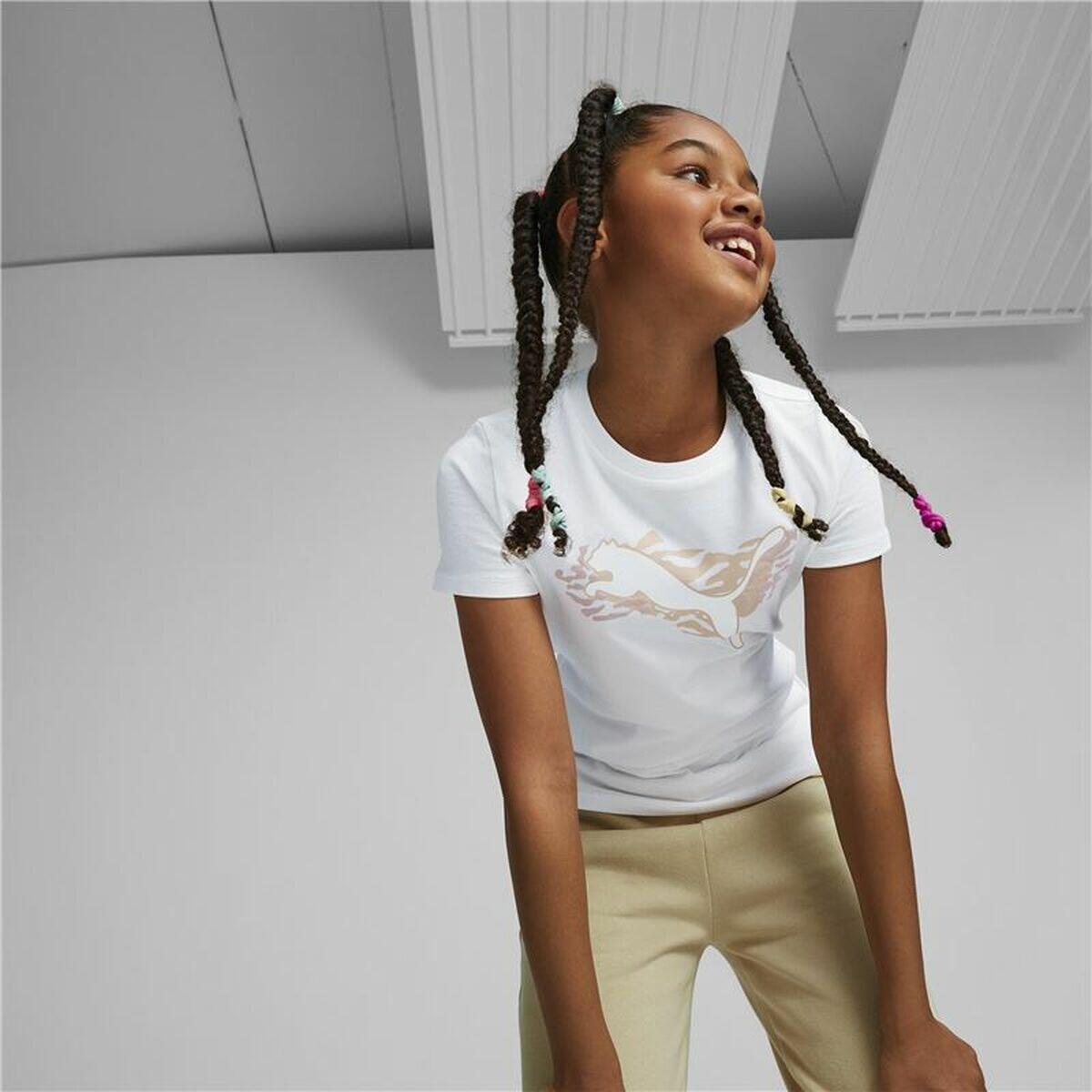 Camiseta de Manga Corta Infantil Puma Alpha Blanco 4/5