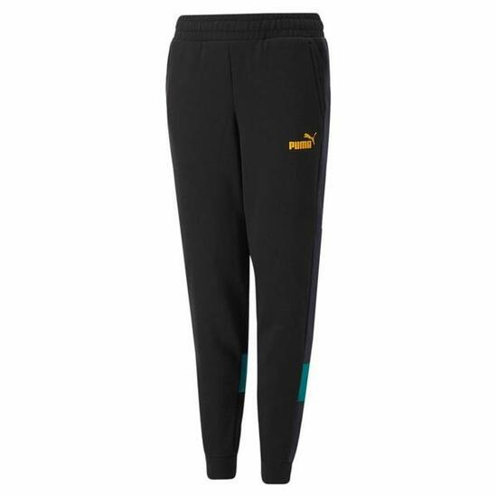 Pantalone di Tuta per Bambini Puma Essentials+ Colorblock Nero