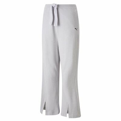 Lange sportbroek yoga puma studio grijs