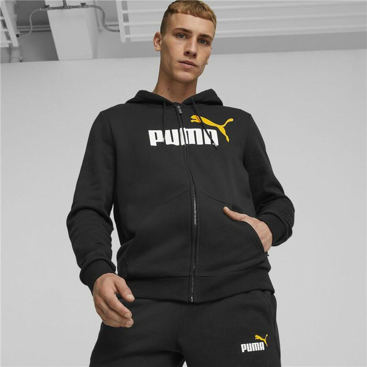 Sudadera con Capucha Hombre Puma Essentials Two Tone Negro 3/5