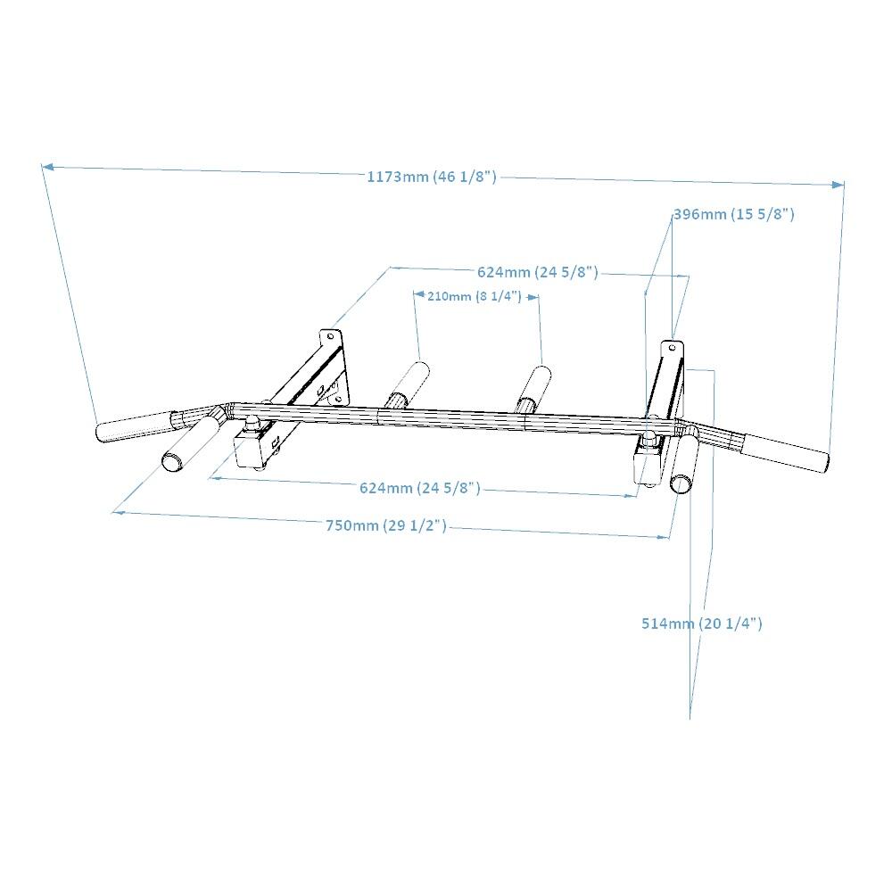 Klimmzugstange für Sprossenwand BenchK 7/7