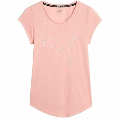 Dames-t-shirt met korte mouwen puma train favoriterse licht roze