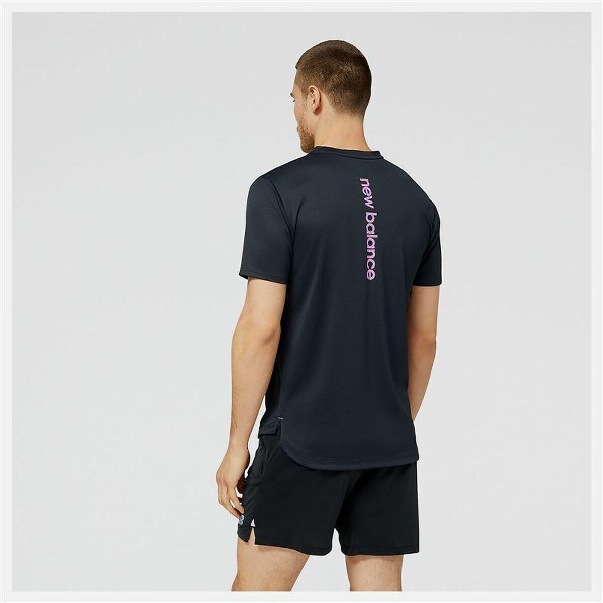 Maglia Sportiva a Maniche Corte New Balance Impact Run AT N-Vent Nero 2/4