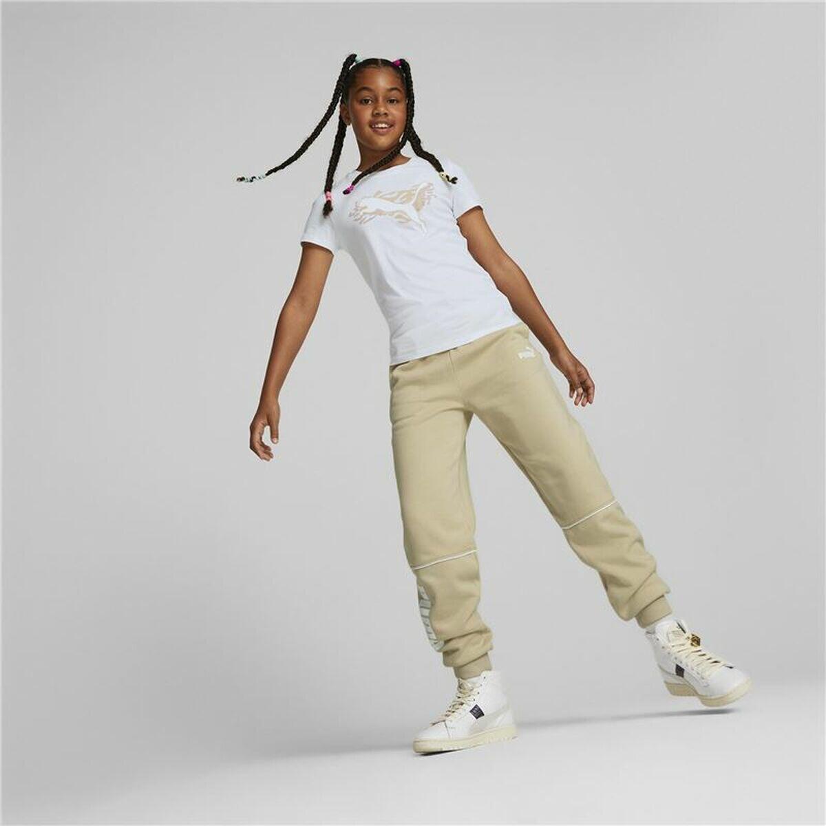 Camiseta de Manga Corta Infantil Puma Alpha Blanco 3/5