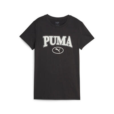 Dames-t-shirt met korte mouwen puma squad graphicc zwart