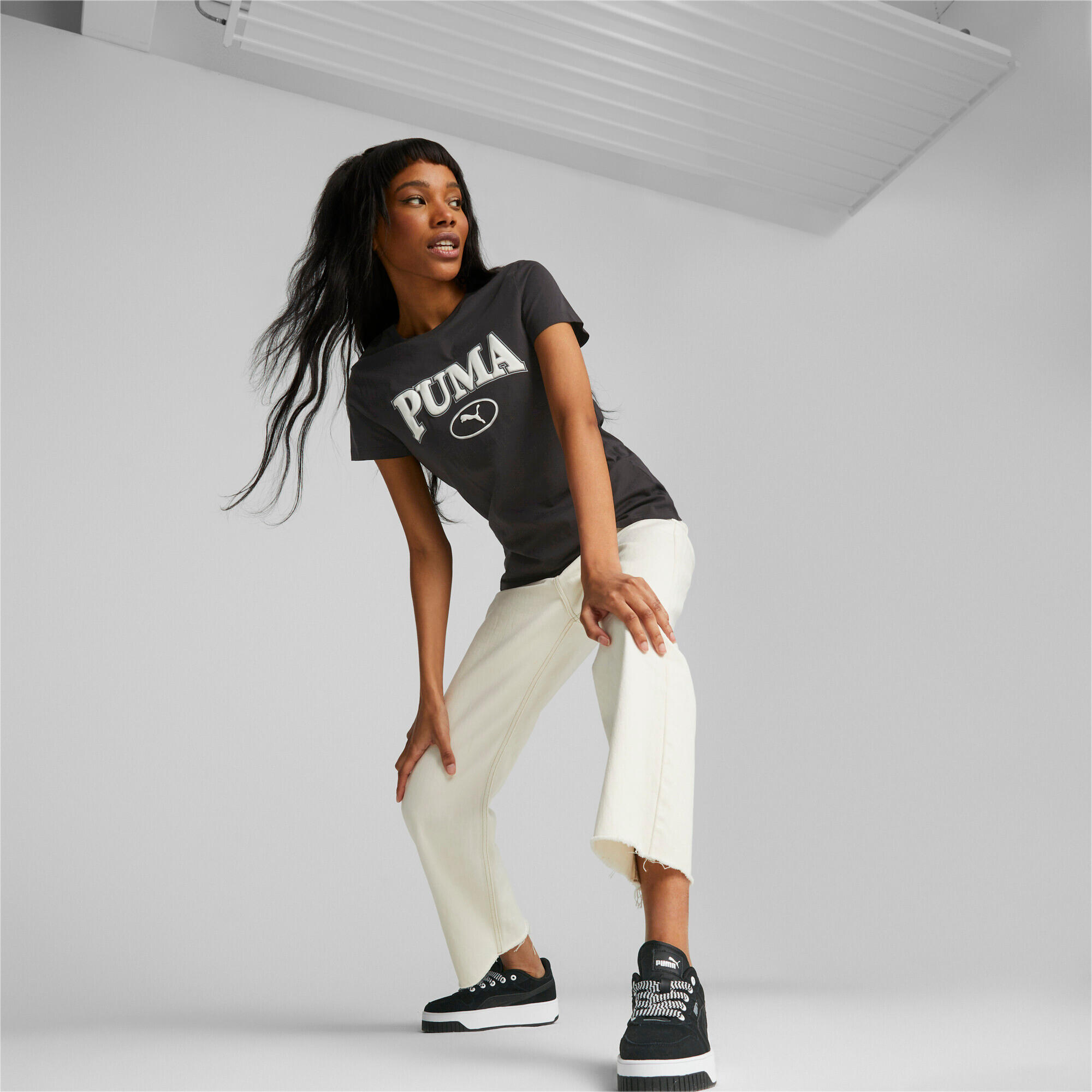 Dames-T-Shirt met Korte Mouwen Puma Squad Graphicc Zwart 4/5